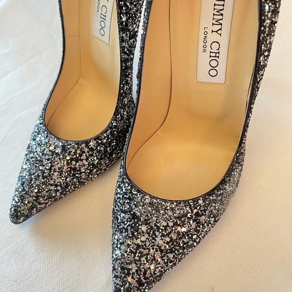 ❌🚫Sold 🚫❌! ! ! Jimmy Choo Anouk ombré 120mm glitter 38.5 - Picture 6 of 7